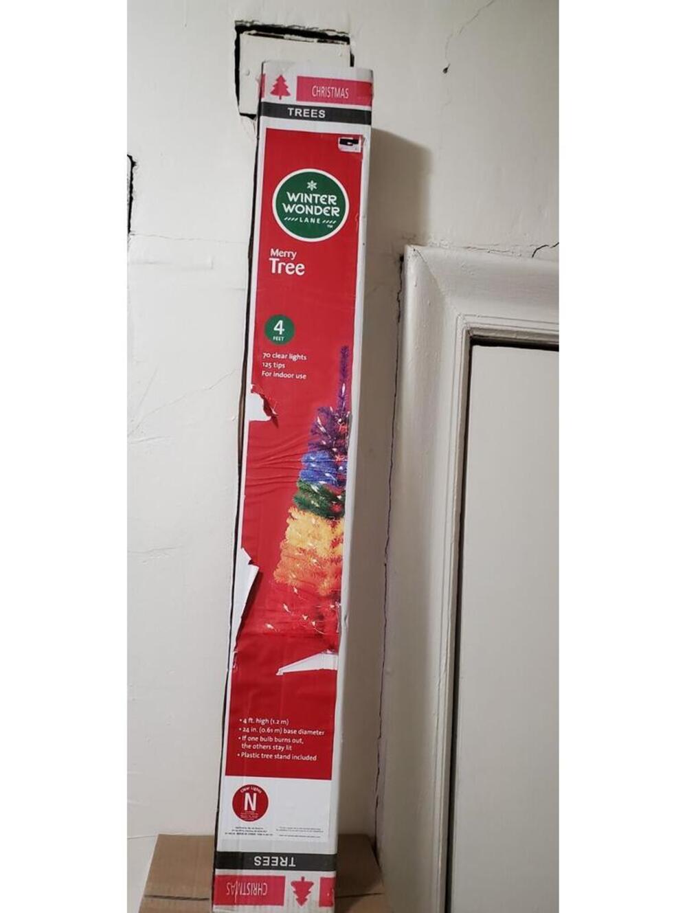 Winter Wonder Lane 4ft Merry Rainbow Christmas Tree Pre Lit 70 Lights